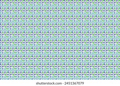 Illustration pattern, Abstract Geometric Style. Repeating of abstract multicolor of blue and green in circle shape on white background.
