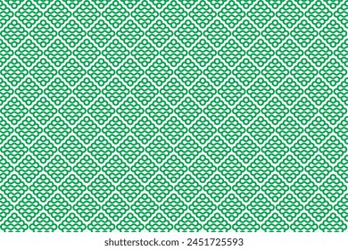 Illustration pattern, Abstract Geometric Style. Repeating of abstract green line in squar shape on white background.