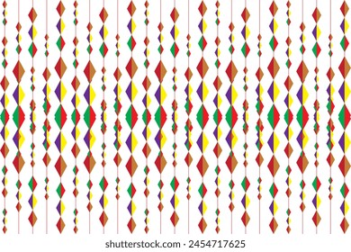 Patrón de ilustración, estilo geométrico Abstractas. Repetición del multicolor abstracto del triángulo con la línea sobre fondo blanco.