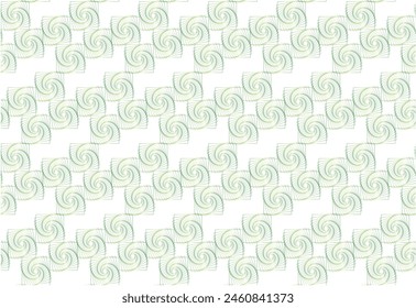 Patrón de ilustración, estilo geométrico Abstractas. Repetición de la línea de degradado verde abstracto en cuadrado sobre fondo blanco.