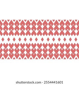 Illustration pattern, Abstract Geometric Style. Repeating of red arrow on white background.