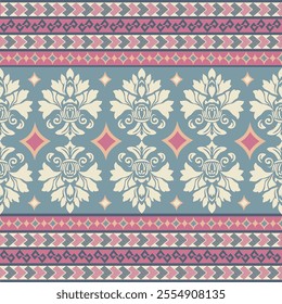 Illustration pattern, Abstract Geometric Style. Repeating blue background