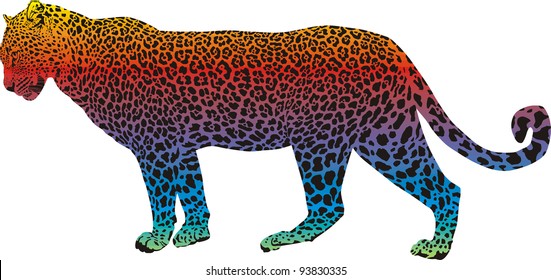 illustration pattern background cheetah skins and heads