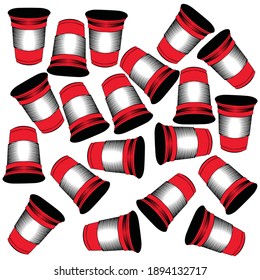 Illustration pattern beer pong with background for fashion design and other products