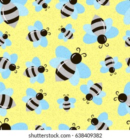 Illustration of a pattern with bees