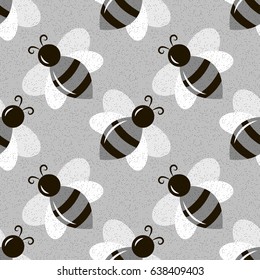 Illustration of a pattern with bees