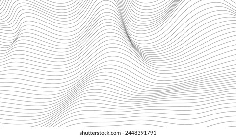 Illustration of the pattern of black lines on white background