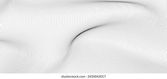 Illustration of the pattern of black lines on white background