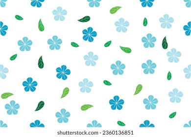 Illustration pattern of Blue Cape leadwort flower background.