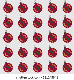 illustration of pattern Christmas balls