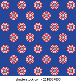 Illustration pattern circles with text surf and nay background fashion texture