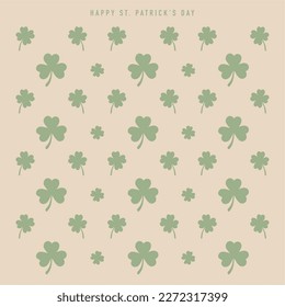 illustration pattern of clover in green shamrock