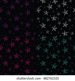 Illustration of pattern colorful stars. Vector of background pattern stars with dot. Seamless colorful stars pattern. Wrapping vector pattern stars. Set of pattern colorful stars.