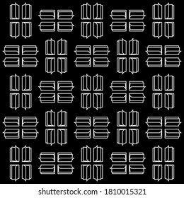 Illustration pattern design of Books with black color background. Good for fabric motif, textile, paper gift, etc