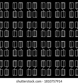 Illustration pattern design of Books with black color background. Good for fabric motif, textile, paper gift, etc