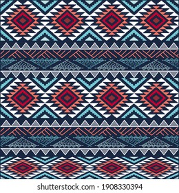 Illustration pattern ethnic design with colors and background for fashion design or other products