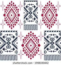 Illustration pattern ethnic design with colors and background for fashion design or other products