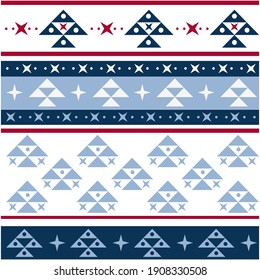 Patrón de ilustración diseño étnico con colores y fondo para el diseño de moda u otros productos