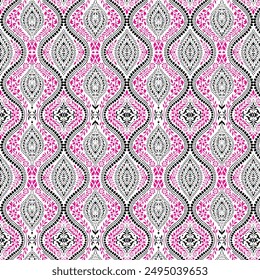Illustration pattern ethnic design with colors and background for fashion design or other products.Ikat Ethnic Aztec Pattern Illustration Design