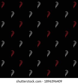 Illustration pattern feather with two colors and background for fashion design and other products