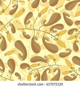 Illustration of a pattern with floral ornaments