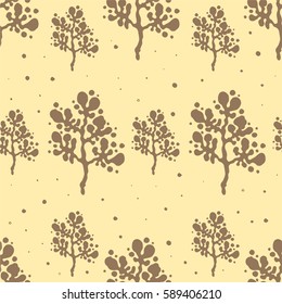 illustration of a pattern with hand abstract organic forms