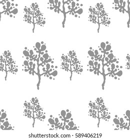 illustration of a pattern with hand abstract organic forms