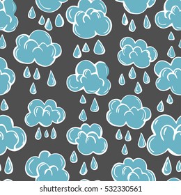illustration of a pattern with hand clouds