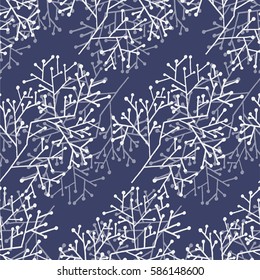 illustration of a pattern with hand floral ornament