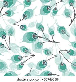 illustration of a pattern with hand graphic unusual mushrooms