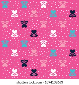 Illustration pattern hearts with colors and background for fashion design and other products