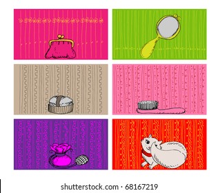 illustration pattern and icon colorful set