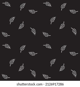 Illustration pattern leaves with texture trendy fashion design