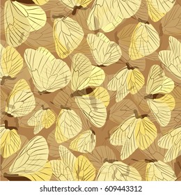 Illustration of a pattern with light butterflies