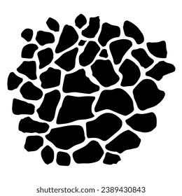 ‪Vector illustration of ‬Giraffe Skin‪ Pattern on white background.‬