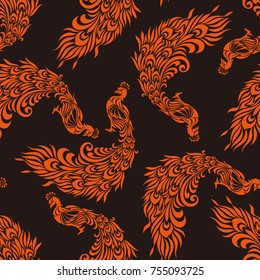 
Illustration pattern of peacock,
I drew a peacock for designing it,
This painting continues repeatedly,
