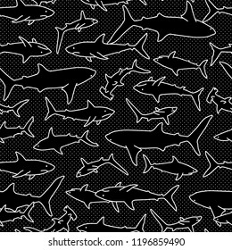 Illustration pattern of the shark,
I continue seamlessly,