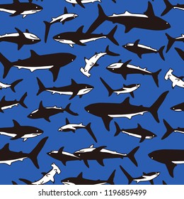 Illustration pattern of the shark,
I continue seamlessly,