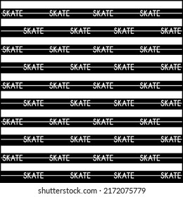 Illustrationsmuster Skate-Text mit Linien im urbanen Stil Frühjahr Sommer