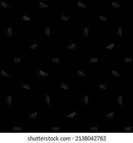 Illustration pattern sunglasses with colors and black background fashion design