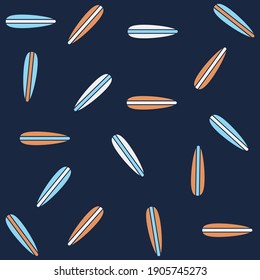Illustration pattern surfboard with colors and background for fashion design or other products.
