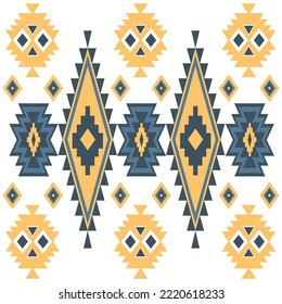Illustration pattern tribal ethnic design with colors and fashion style