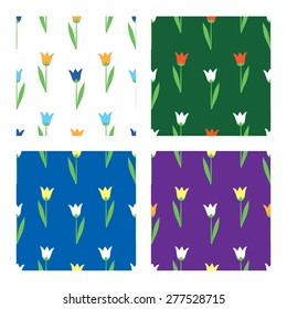 Illustration pattern tulips