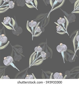 illustration of a pattern with unusual flowers