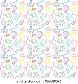 Illustration pattern vacation, summer, travel
