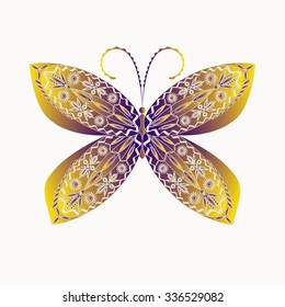 Illustration patterned butterfly.