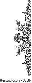 ilustración con tira con motivos aislada en fondo blanco