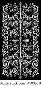 illustration with patterned strip isolated on black background