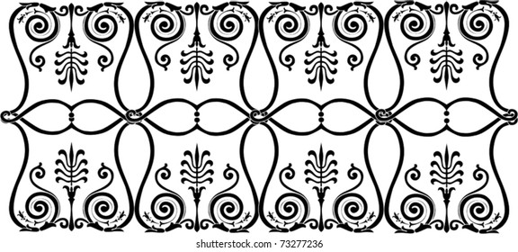 ilustración con tira con motivos aislada en fondo blanco