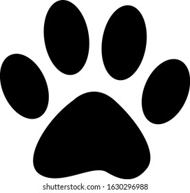 illustration of paw icon, sticker,tshirt print, vector illustration